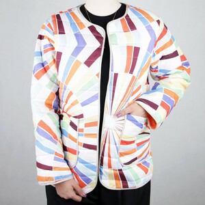 کاپشن زنانه کوتاه رنگارنگ روشن برند نیزل