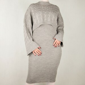 ست زنانه دوتیکه بافت برند NIZEL