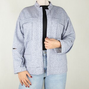 اورشرت زنانه دو جیب یقه ایستاده نیزل