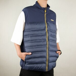 پافر مردانه راه راه افقی سرمه ای