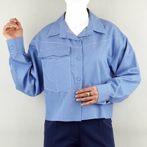 کت کراپ زنانه دوخت تک جیب oxa