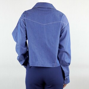 کت کراپ زنانه دوخت تک جیب oxa