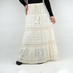 دامن زنانه قلاب کمرکش دو لایه توری