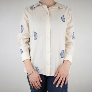 شومیز زنانه پارچه لینن