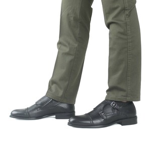 کفش چرم سگک دار مردانه