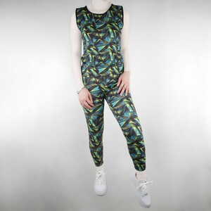 ست بلوز و شلوار زنانه  ورزشی آبی و سبز