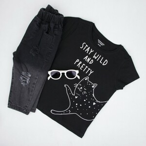 تیشرت بچه گانه طرح گربه