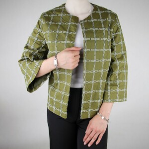 کت زنانه آستین کلوش مدل یقه گرد از برند M2 Collection