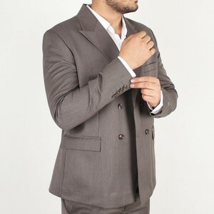 کت و شلوار مردانه کی کو قهوه ای کلاسیک  MILANO