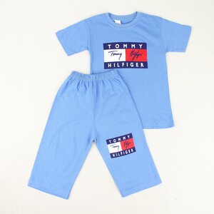 ست پسرانه  تیشرت و شلوارک نوشته دار TOMMY