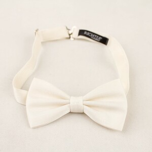 پاپیون مردانه سفید شاین دار