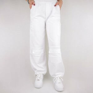 شلوار کارگو شیش جیب سفید MARK  زنانه و بچه گانه