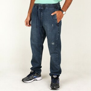 شلوار مردانه اسلش کمر کش  سرمه ای DIESEL