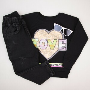 بلوز دورس دخترانه طرح LOVE