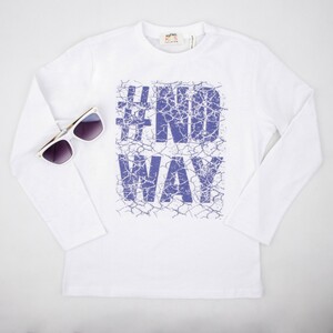 بلوز  پسرانه سفید نوشته دار koton