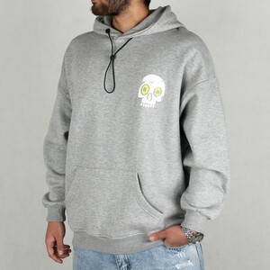 هودی مردانه قواره دار طرح اسکلت