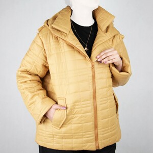 کاپشن زنانه کوتاه چهار خونه دوخت نیزل nizel