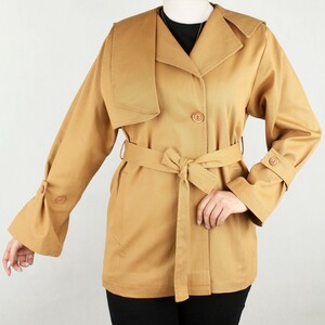 بارانی زنانه  کمربند دار جلو باز