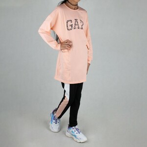 ست دخترانه سارافون شلوار طرح GAP