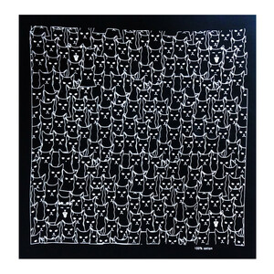 دستمال سر و گردن باندانا طرح گربه مشکی