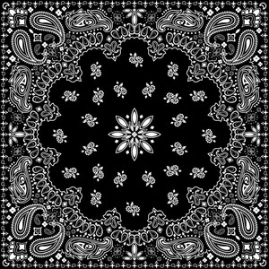 دستمال سر و گردن باندانا مدل بته جقه