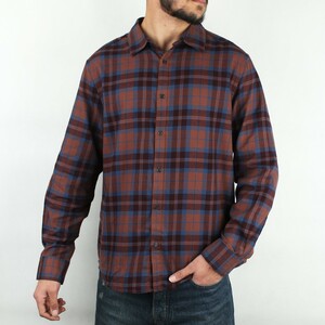 پیراهن مردانه از برند پری الایس در طرح چهار خانه قهوه ای