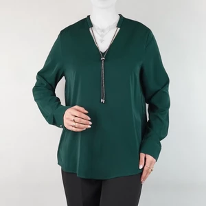 شومیز زنانه ساده با گردنبند یقه آرشال نیزل