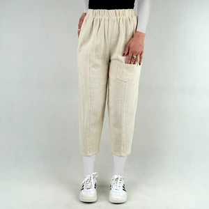 شلوار زنانه کرم روشن کنفی