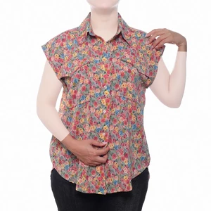 شومیز حلقه ای طرح گل برند کلیون