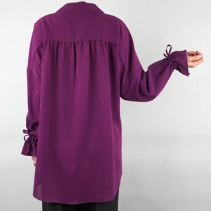 شومیز زنانه یقه هفت بنفش