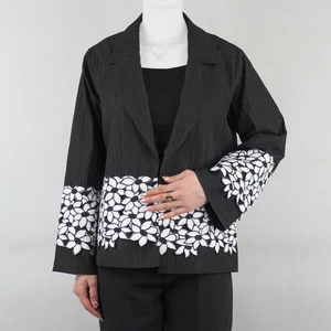 کت زنانه  یقه انگلیسی  گلدار نخی