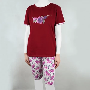 ست زنانه  تیشرت و شلوار طرح گل