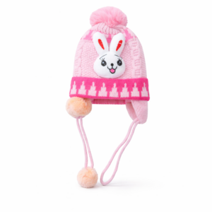 کلاه بافتنی بچگانه مدل خرگوش طرح داخل خز