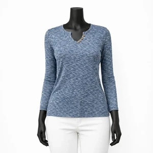 بلوز آستین بلند یقه گرد زنانه مدل 6789