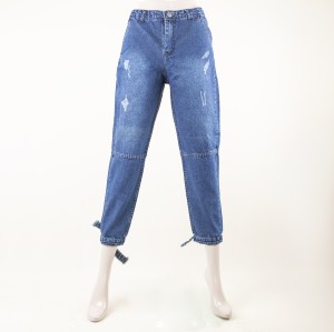 شلوار زنانه جین زاپ دار