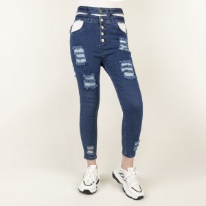 شلوار جین زنانه اسکینی زاپ دار