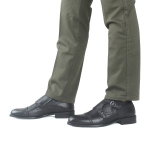 کفش چرم سگک دار مردانه