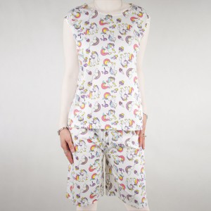 ست شلوارک و تاپ زنانه eodo طرح یونی کورن