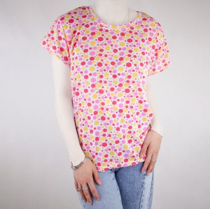 تیشرت پنبه ایسان زنانه طرح توپی