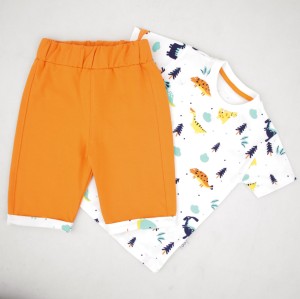 ست شلوار و تیشرت پسرانه طرح دایناسور