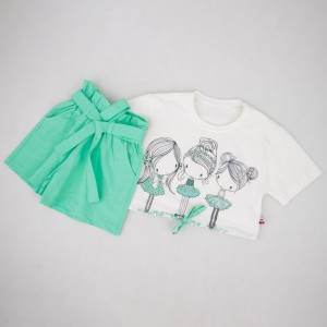 ست دخترانه تیشرت و شلوارک