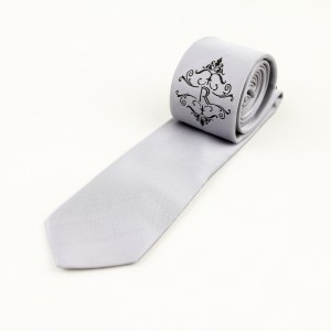 کروات مردانه ساده ساتن طوسی  RICHTER