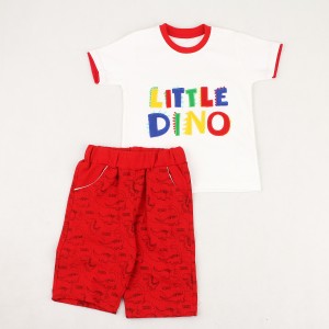 ست بچه گانه تیشرت و شلوار با طرح LITTLE DINO