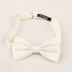 پاپیون مردانه سفید شاین دار