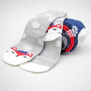 جوراب بچه گانه سفید طرح روباه