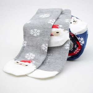 جوراب بچه گانه طوسی طرح آدم برفی CHICCO