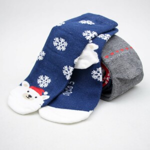 جوراب بچه گانه سرمه ای طرح خرس CHICCO