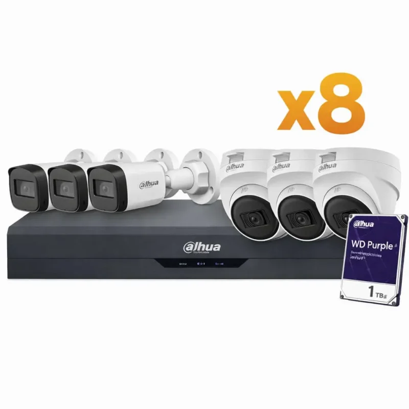 پک 8 کانال دوربین مداربسته داهوا