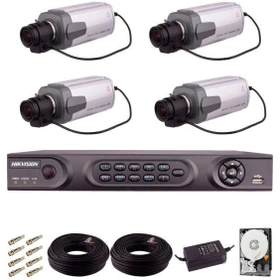 پکیج دوربین تحت شبکه هایک ویژن 4 کانال + متعلقات