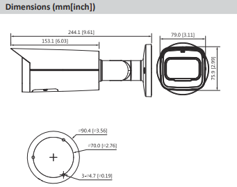 دوربین بولت تحت شبکه داهوا مدل DH-IPC-HFW3441TP-ZS